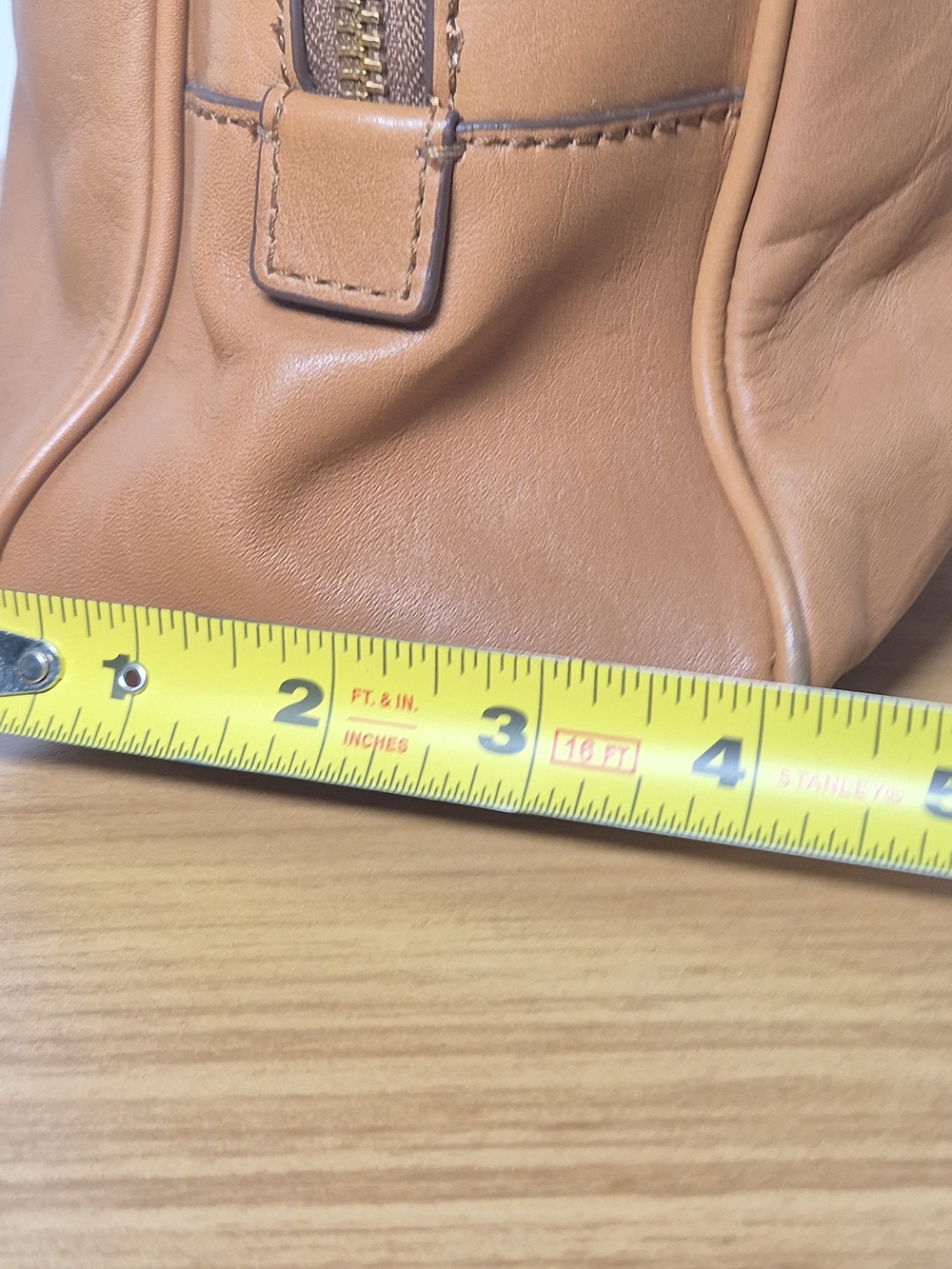 Fossil Maddox Leather Satchel Cognac Brown Shoulder Bag Doctor Bag Handbag - Picture 10 of 14